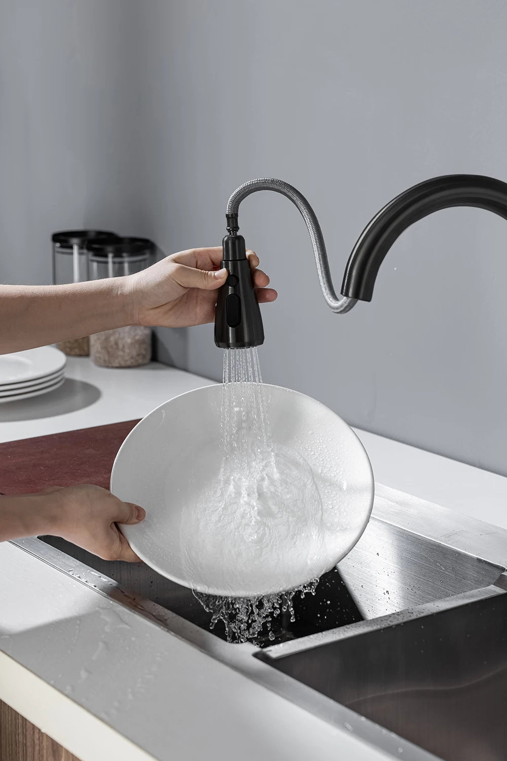 Smart Touchless Kitchen Faucets Crane For Sensor Kitchen Water Tap Sink Mixer Rotate Touchless Faucet Sensor Water Mixer