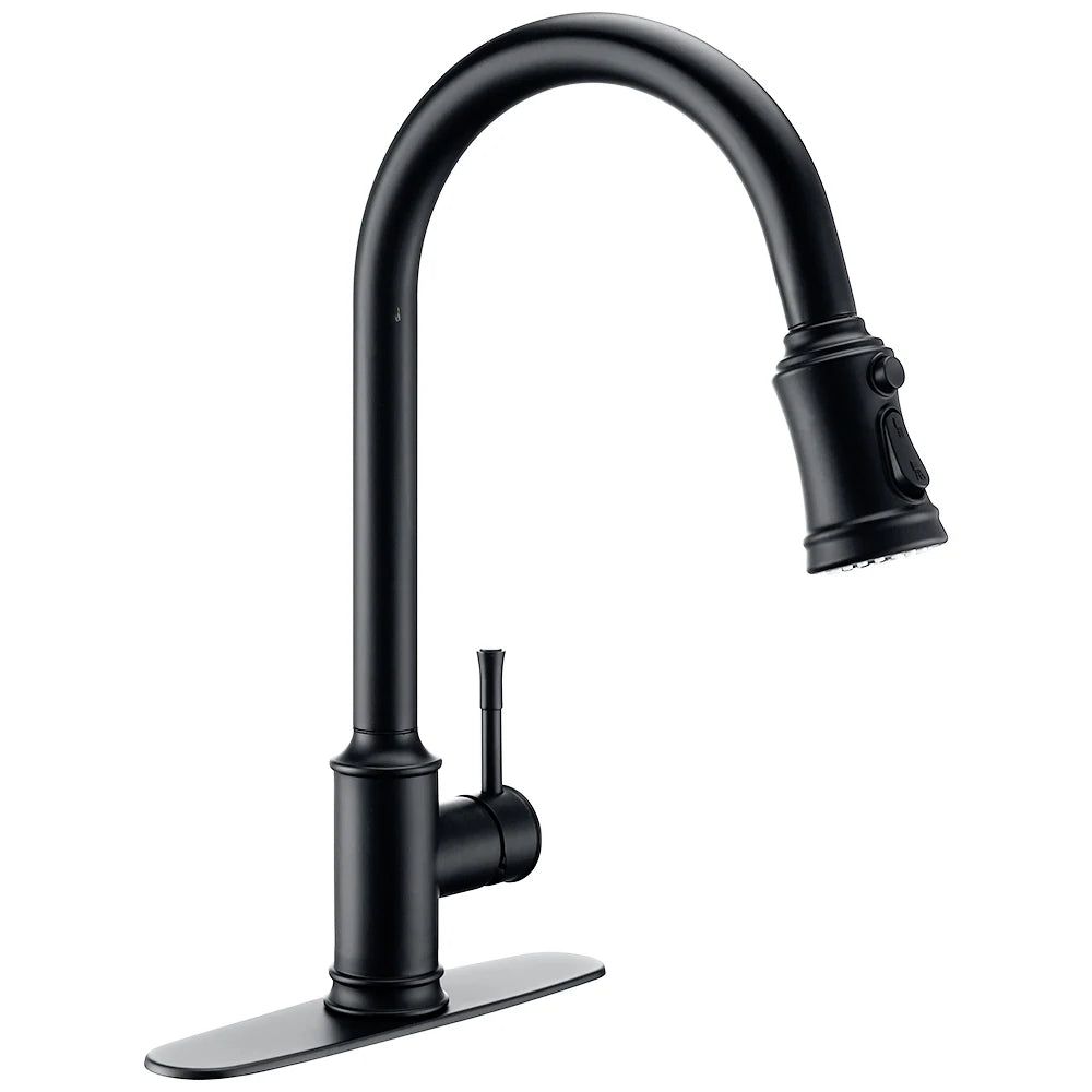 Touch Sensor Brushed Gold Brass Deck Mounted Kitchen Faucet 3 Function Single Handle Pull Out Mixer Hot and Cold Water Taps
