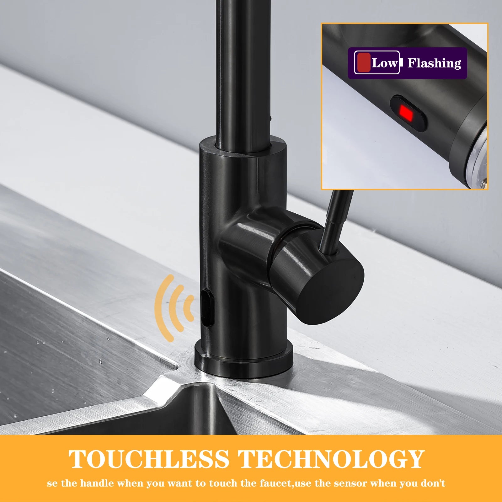 Smart Touchless Kitchen Faucets Crane For Sensor Kitchen Water Tap Sink Mixer Rotate Touchless Faucet Sensor Water Mixer