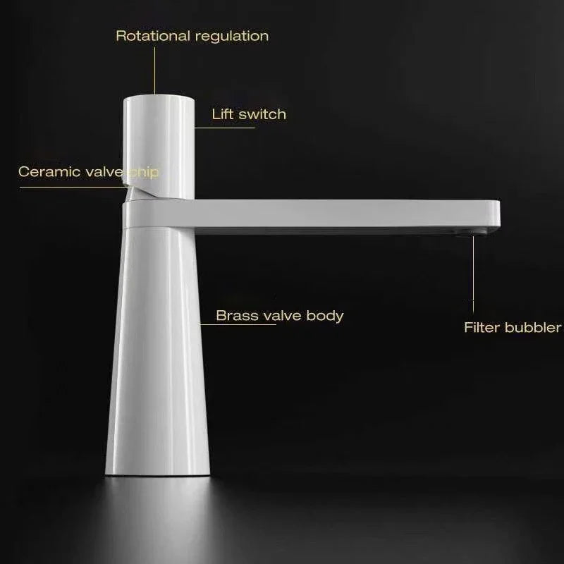Bathroom Sink Faucet Single Hole Tall High Lavatory Vanity Basin Mixer Tap Commercial Modern Commercial Vessel Sink