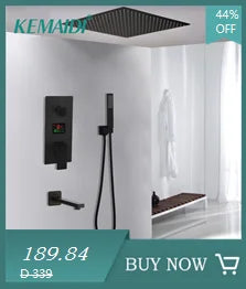 KEMAIDI Brass Freestanding Bathtub Shower Faucet Floor Tub Filler Mixer Tap 360 Degree Swivel Spout Shower Systerm Matte Black