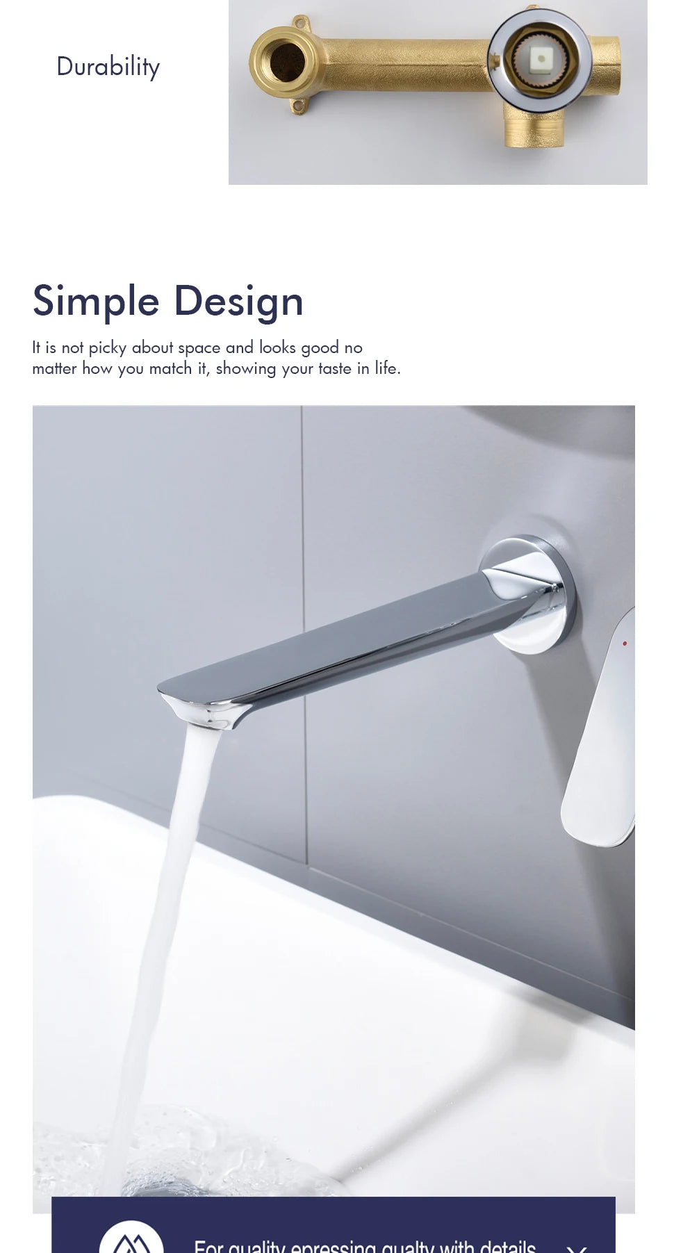 Bathroom wall mounted faucet concealed mixer bathroom wall tap hot and cold wall mixer basin Sink Faucet Single Handle Hot Cold