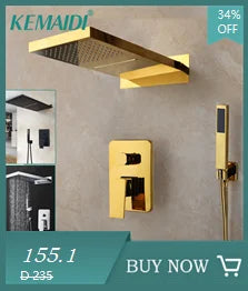 KEMAIDI Brass Freestanding Bathtub Shower Faucet Floor Tub Filler Mixer Tap 360 Degree Swivel Spout Shower Systerm Matte Black