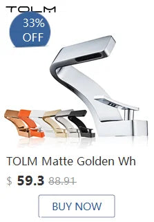 TOLM 3PCS Bathroom Bathtub Faucet Basin Faucet Deck Mounted Spa Tub Mixer Tap Cold Hot Mixer Waterfall Matte Black White Color