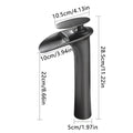 Waterfall Basin Faucet Cold and Hot Hand Washbasin Faucet Single Handle Bathroom Water Tap Desk Mounted Home Basin Mixer Tap