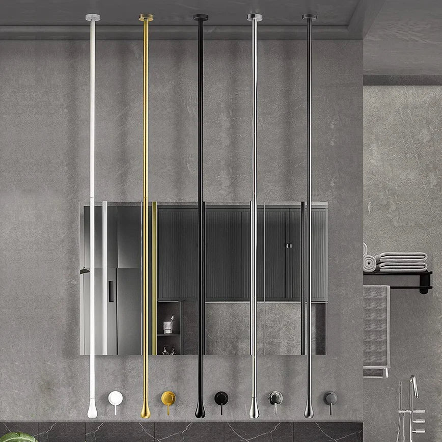 Water Drop Ceiling Mounted Bathroom Faucet Solid Brass Wall Mounted Hot Cold Water Sink Mixer Tap for Basin Bathtub