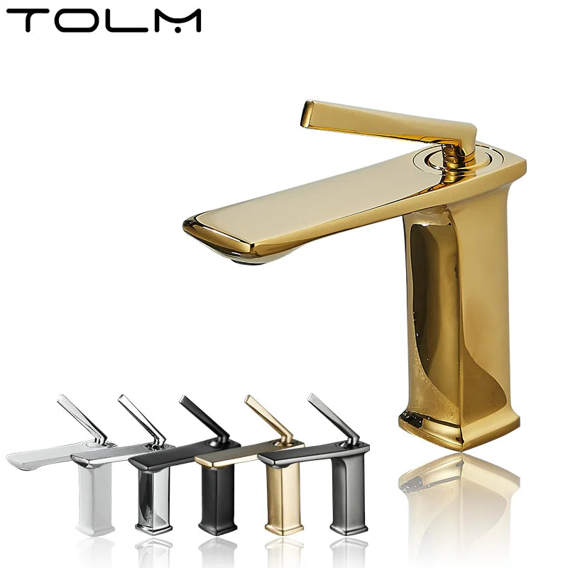 Basin faucet bathroom washbasin faucet hot and cold basin sink faucet bathroom faucet brushed gold faucet