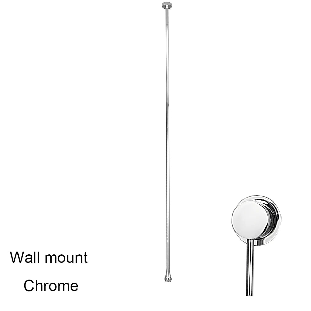 Water Drop Ceiling Mounted Bathroom Faucet Solid Brass Wall Mounted Hot Cold Water Sink Mixer Tap for Basin Bathtub