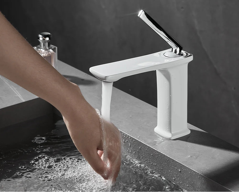 Basin faucet bathroom washbasin faucet hot and cold basin sink faucet bathroom faucet brushed gold faucet