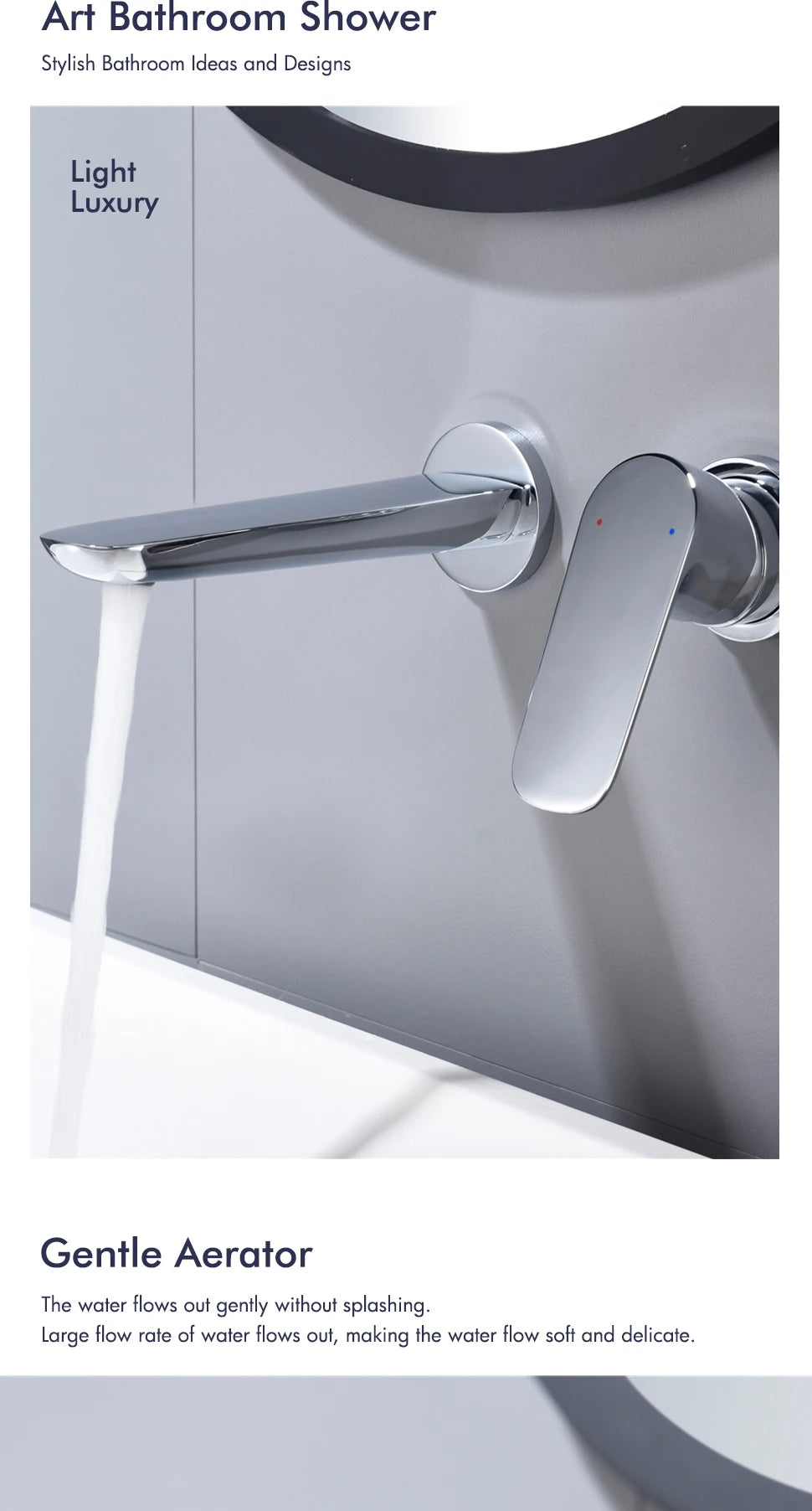 Bathroom wall mounted faucet concealed mixer bathroom wall tap hot and cold wall mixer basin Sink Faucet Single Handle Hot Cold