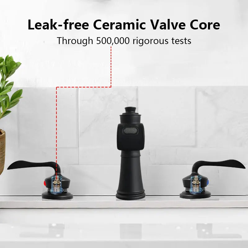 High-End Waterfall Bathroom Sink Faucet 3 Holes 2 Handle Brass Vanity Bathtub Mixer Basin Faucets Widespread Washbasin Water Tap