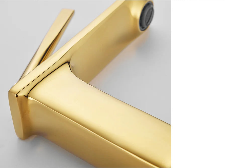 Basin faucet bathroom washbasin faucet hot and cold basin sink faucet bathroom faucet brushed gold faucet