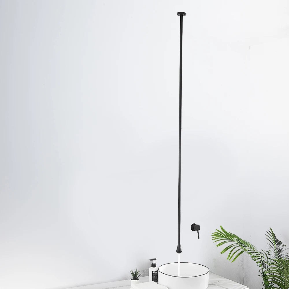 Water Drop Ceiling Mounted Bathroom Faucet Solid Brass Wall Mounted Hot Cold Water Sink Mixer Tap for Basin Bathtub