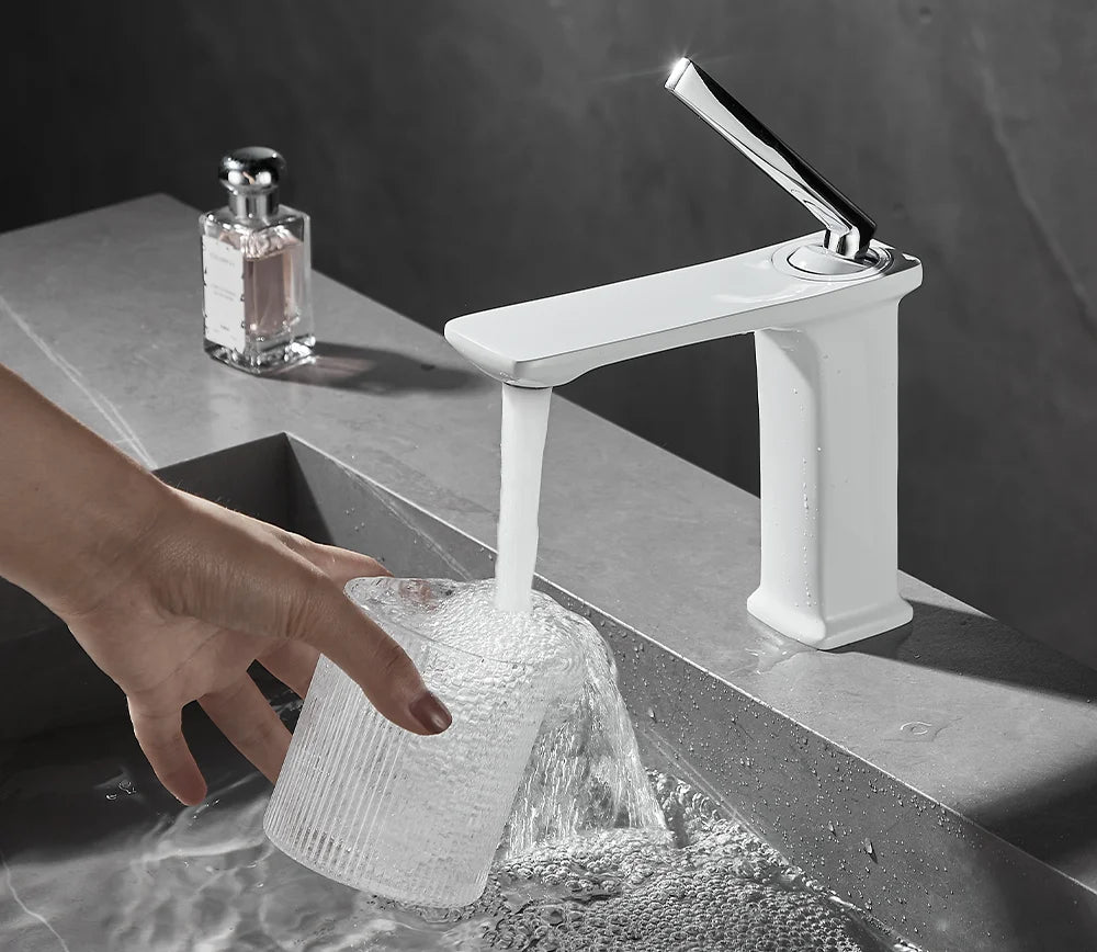 Basin faucet bathroom washbasin faucet hot and cold basin sink faucet bathroom faucet brushed gold faucet