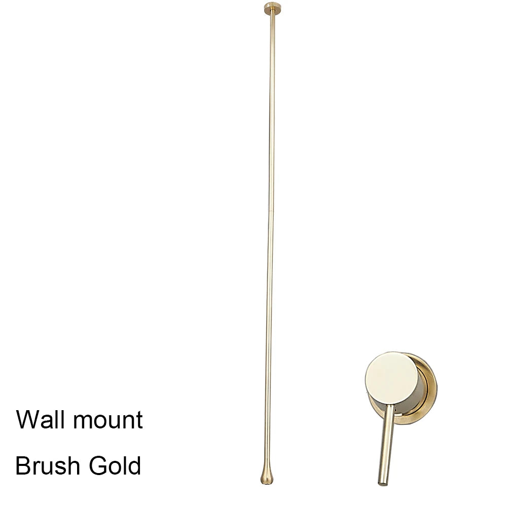Water Drop Ceiling Mounted Bathroom Faucet Solid Brass Wall Mounted Hot Cold Water Sink Mixer Tap for Basin Bathtub