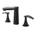 TOLM 3PCS Bathroom Bathtub Faucet Basin Faucet Deck Mounted Spa Tub Mixer Tap Cold Hot Mixer Waterfall Matte Black White Color