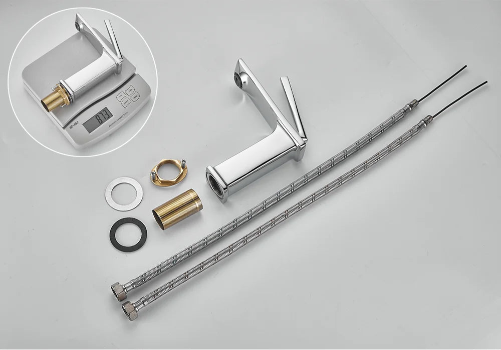 Basin faucet bathroom washbasin faucet hot and cold basin sink faucet bathroom faucet brushed gold faucet