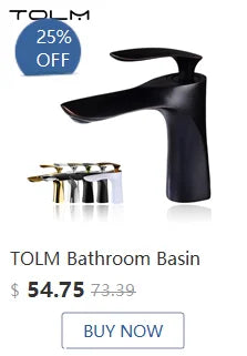 TOLM 3PCS Bathroom Bathtub Faucet Basin Faucet Deck Mounted Spa Tub Mixer Tap Cold Hot Mixer Waterfall Matte Black White Color