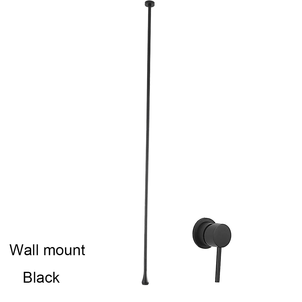 Water Drop Ceiling Mounted Bathroom Faucet Solid Brass Wall Mounted Hot Cold Water Sink Mixer Tap for Basin Bathtub