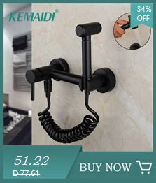 KEMAIDI Brass Freestanding Bathtub Shower Faucet Floor Tub Filler Mixer Tap 360 Degree Swivel Spout Shower Systerm Matte Black