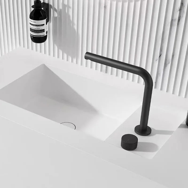 Brushed Rose gold Basin faucet two holes Gun Grey Widespread bathroom faucet Brushed Gold sink tap rotating widespread basin Tap