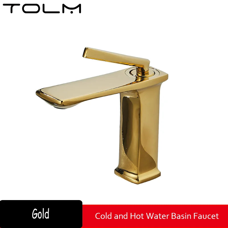 Basin faucet bathroom washbasin faucet hot and cold basin sink faucet bathroom faucet brushed gold faucet