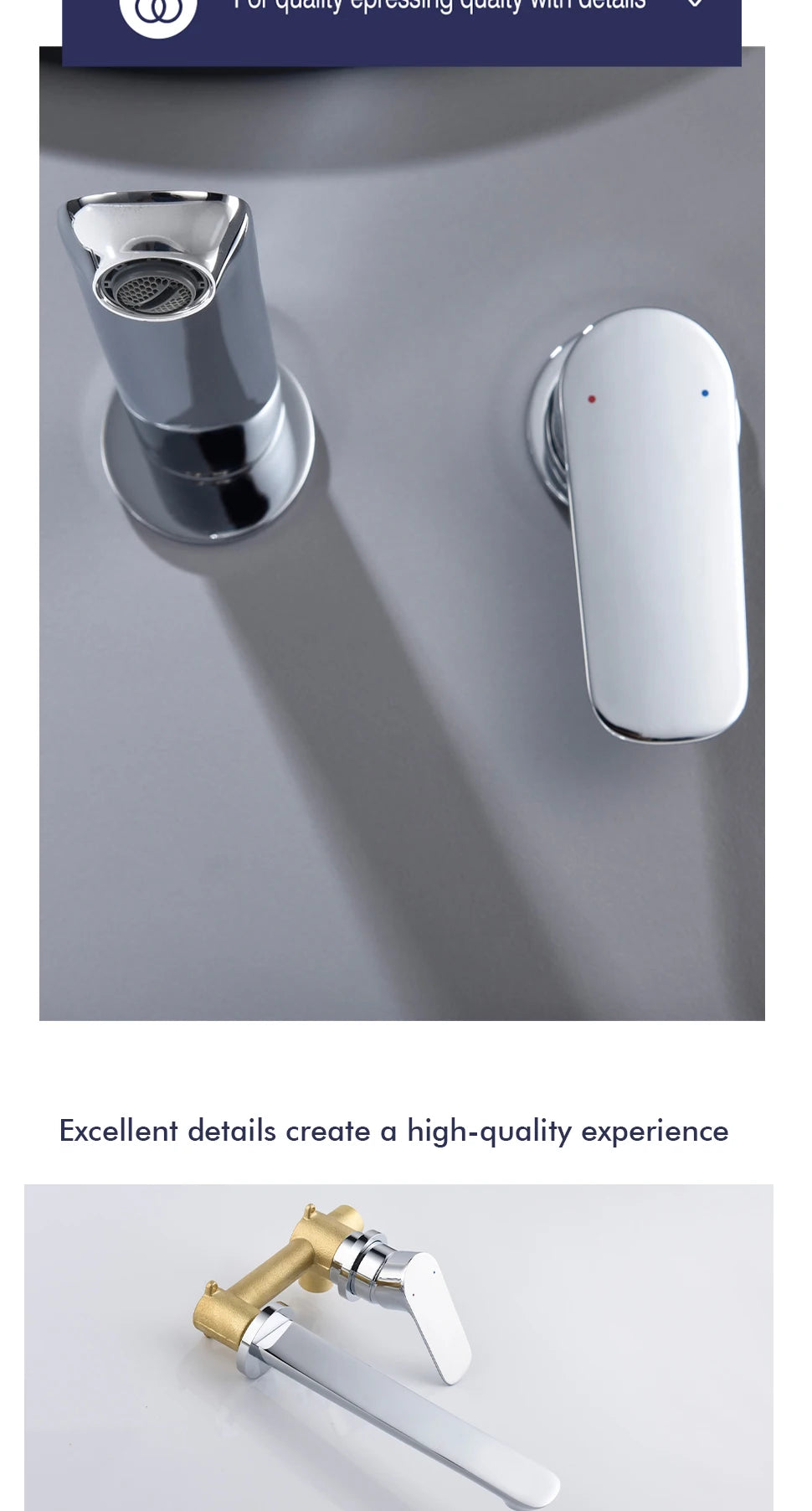 Bathroom wall mounted faucet concealed mixer bathroom wall tap hot and cold wall mixer basin Sink Faucet Single Handle Hot Cold