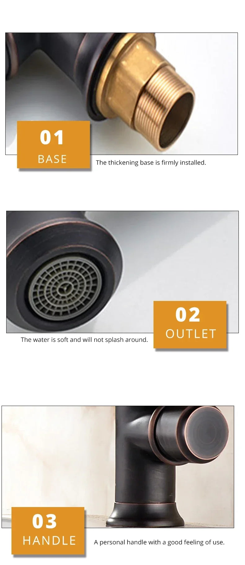 Basin Faucets Single Hole Bronze Black Crane Bathroom Faucets Hot Cold Water Mixer Tap Deck Mounted torneiras do banheiro